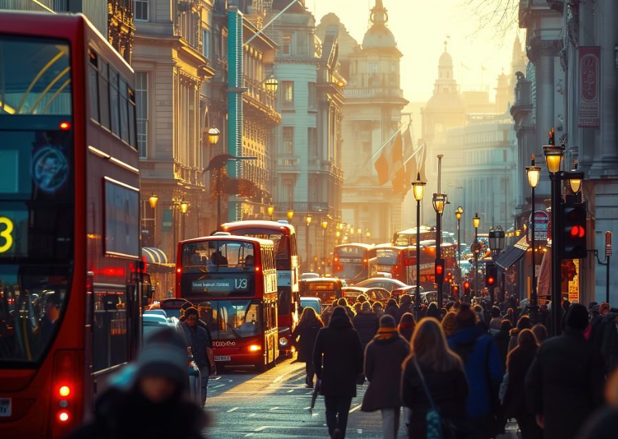 Busy Street View at London City, U.K