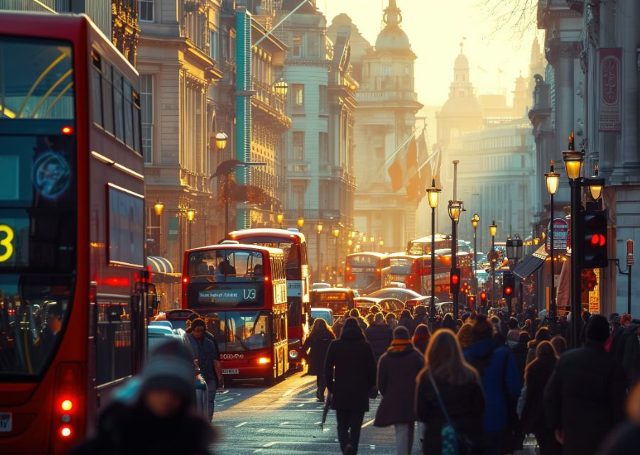Busy Street View at London City, U.K