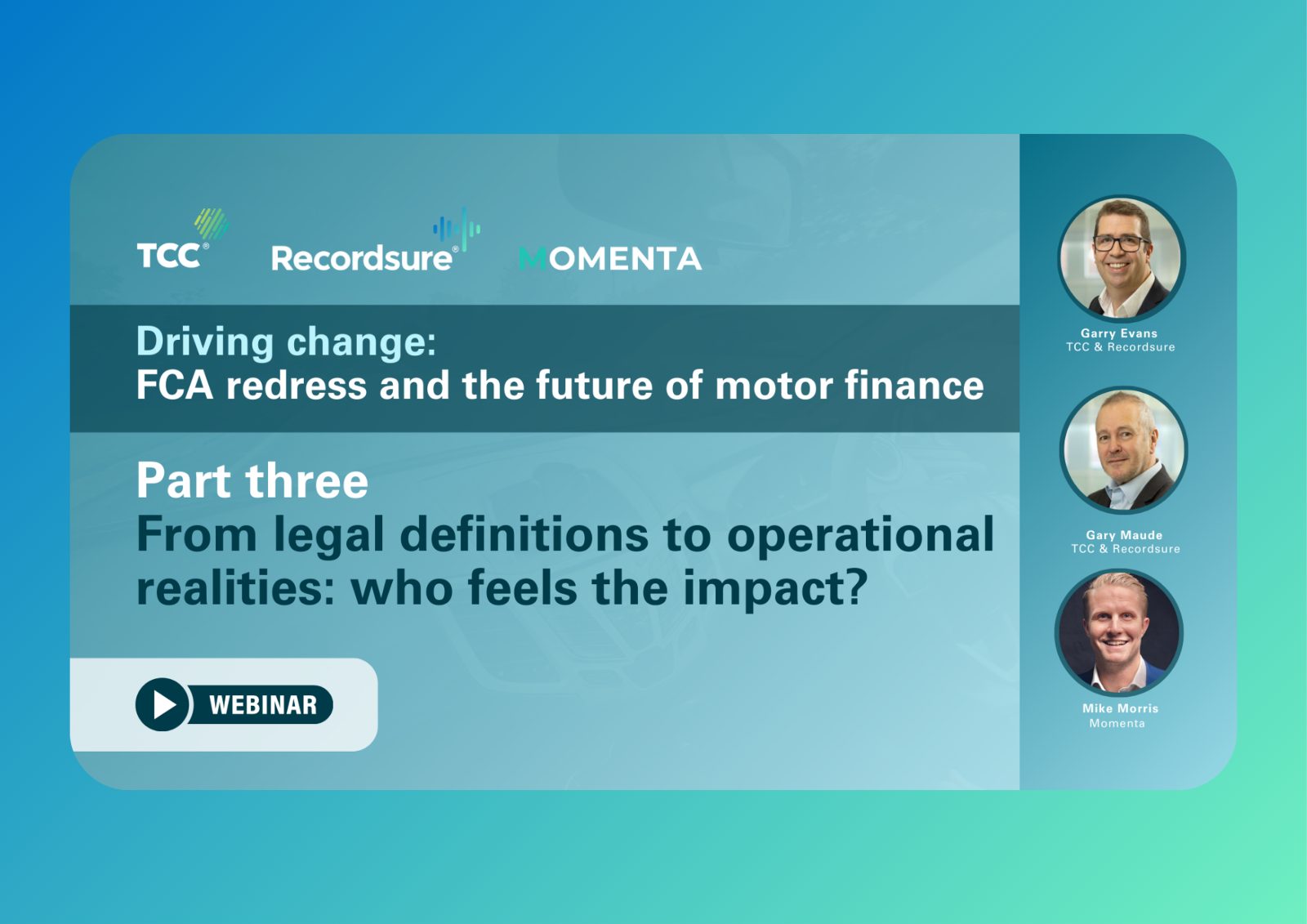 Webinar tile for Driving change part three: From legal definitions to operational realities, who feels the impact?